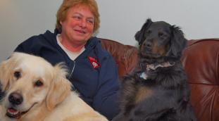 Dayle S. with Tannin (Hamilton 18-056TD) and Sadie (15-157)